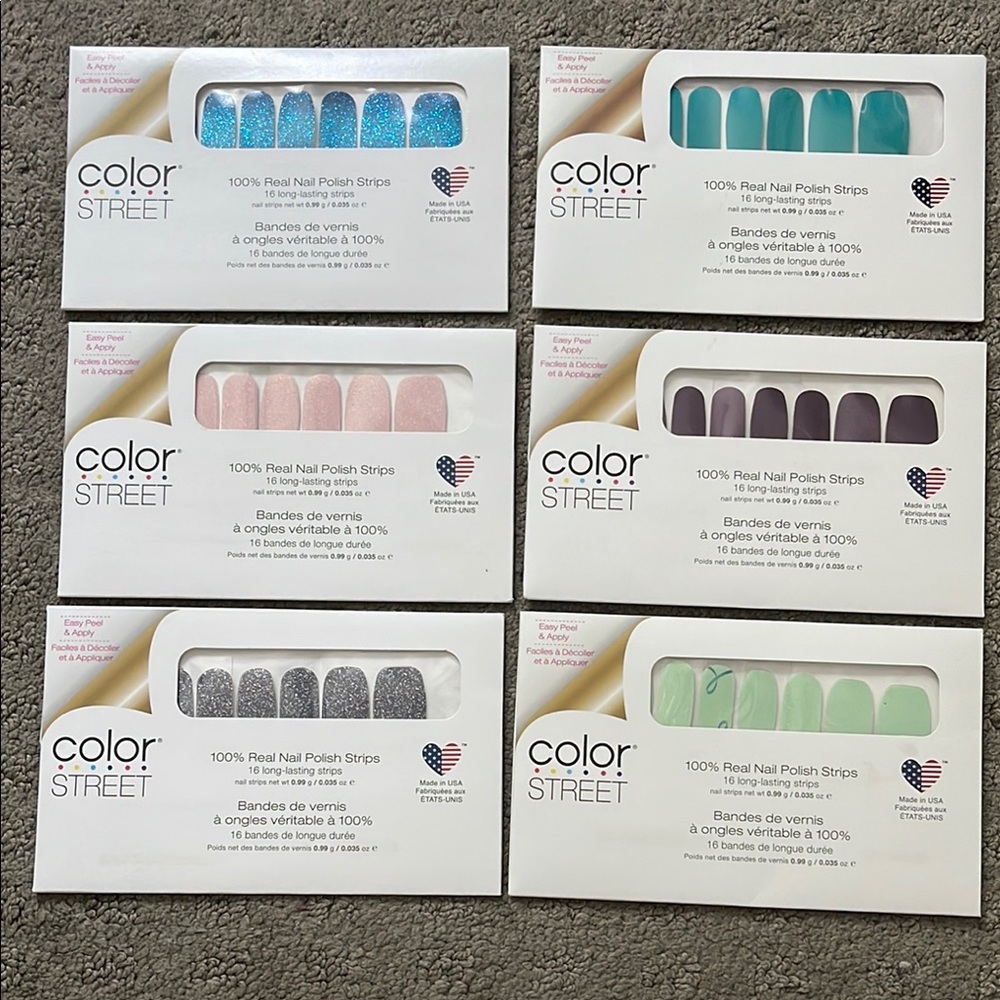 Color Street Glitter and Solid Nail Strips Collection